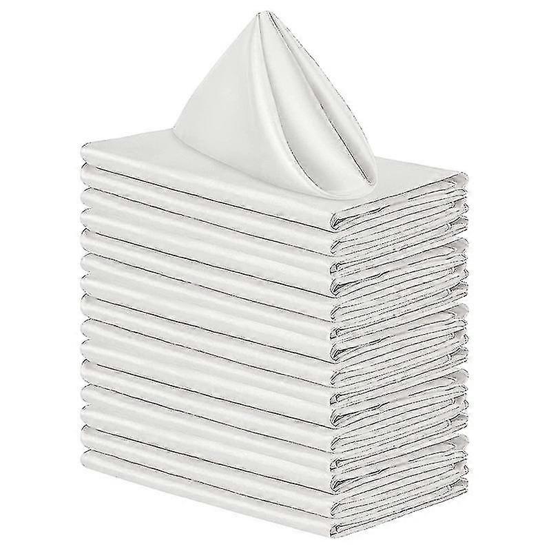 12pcs 12inch Cuisine Tissu Blanc Serviettes de Table Mélange Lavable Et Réutilisable Table Dîner Serviettes