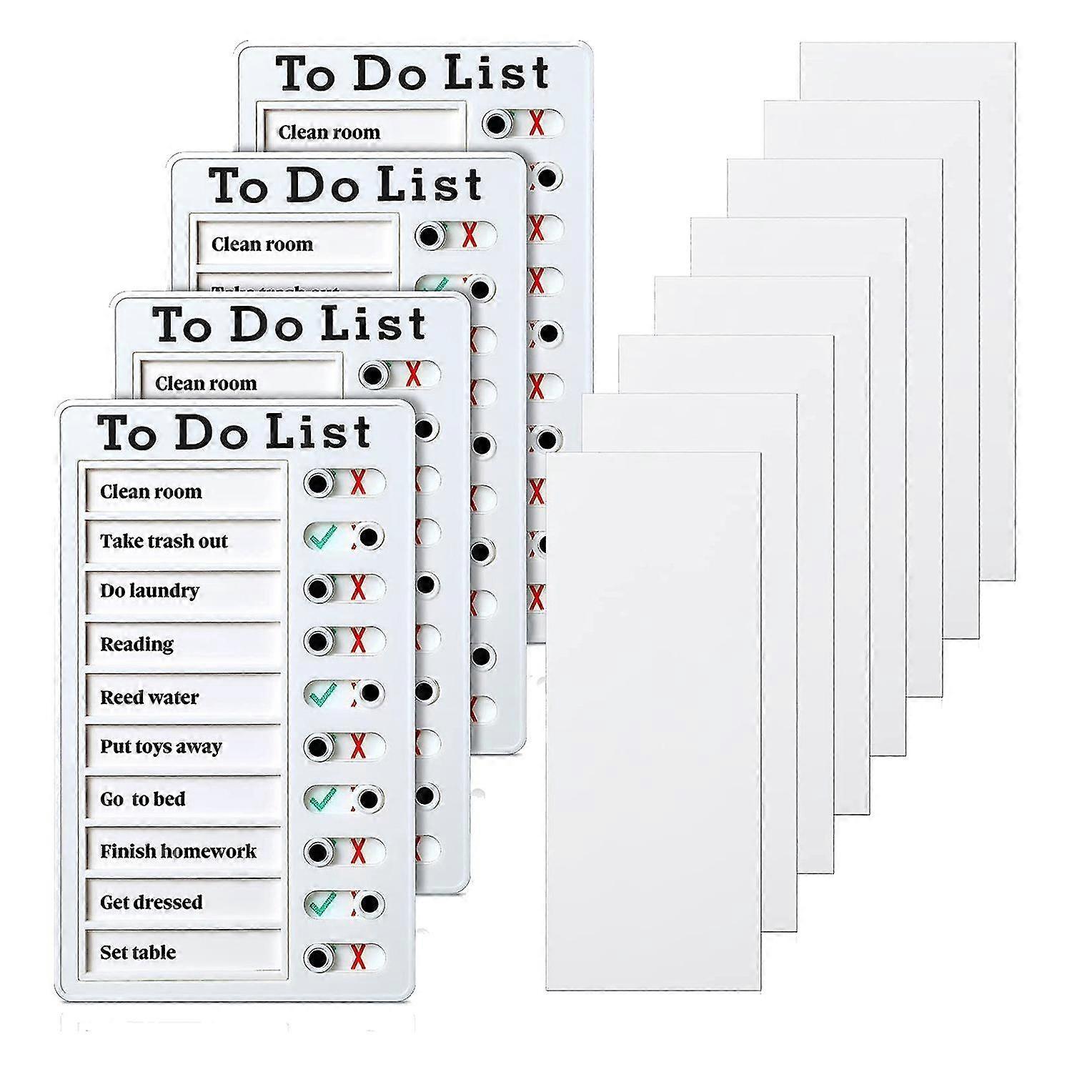 4 stuks To Do List Memo Board Verwijderbaar Message Board Plastic Rv Checklist Persoonlijk Schema Board Wi