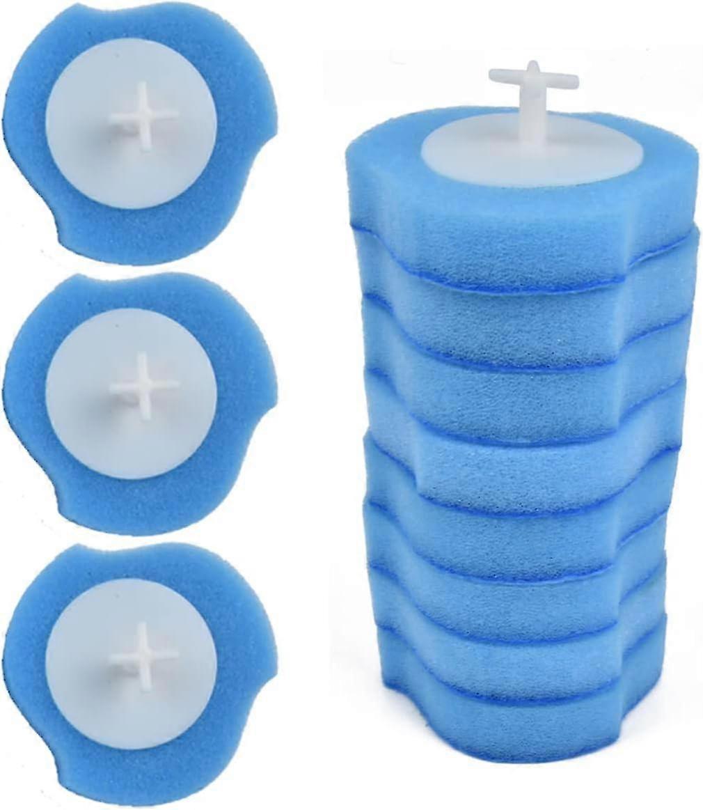 Lot de 24 têtes de rechange jetables pour brosse WC, têtes de rechange jetables en éponge