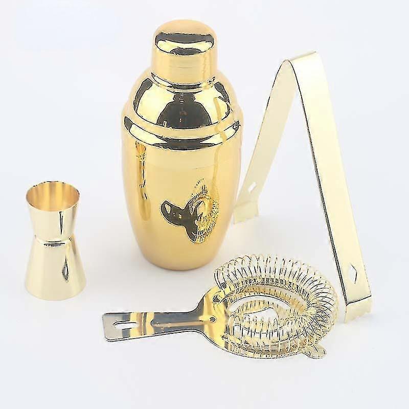 Fire-delt Cocktail Shaker rustfrit stål sne pot plating