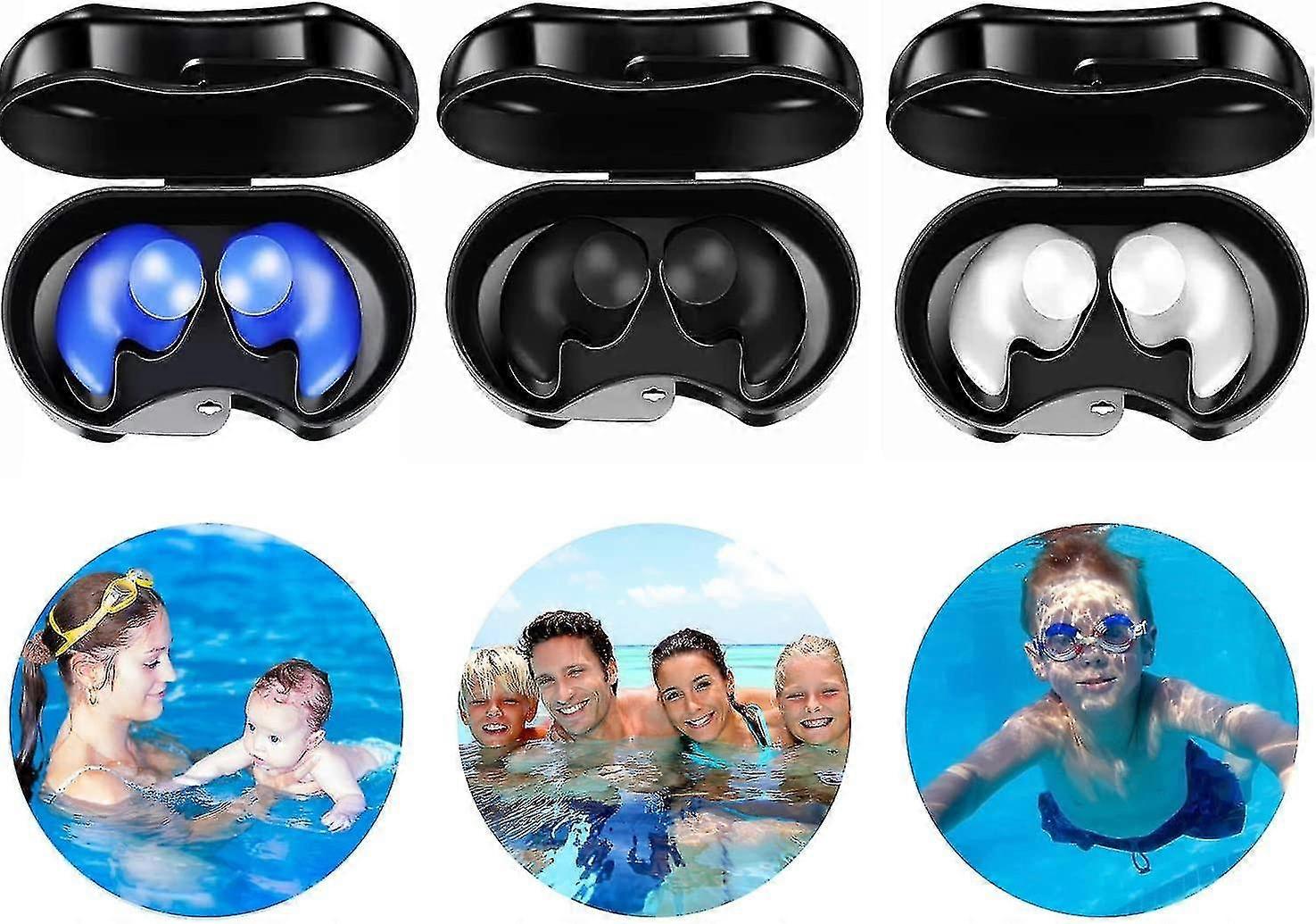 אטמי אוזניים סיליקון עמידים למים לשימוש חוזר, אטמי אוזניים שחייה לילדים מתנה