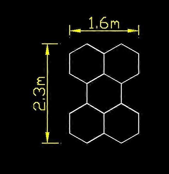 2023 新しいガレージ六角ライト LED ハニカム天井照明 オートディテーリングショールームスーパーマーケット理髪店、 110V-240V