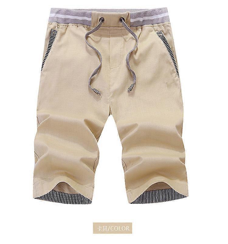 new summer linen Capris men's casual pants Korean slim fit Shorts Youth trend beach pants