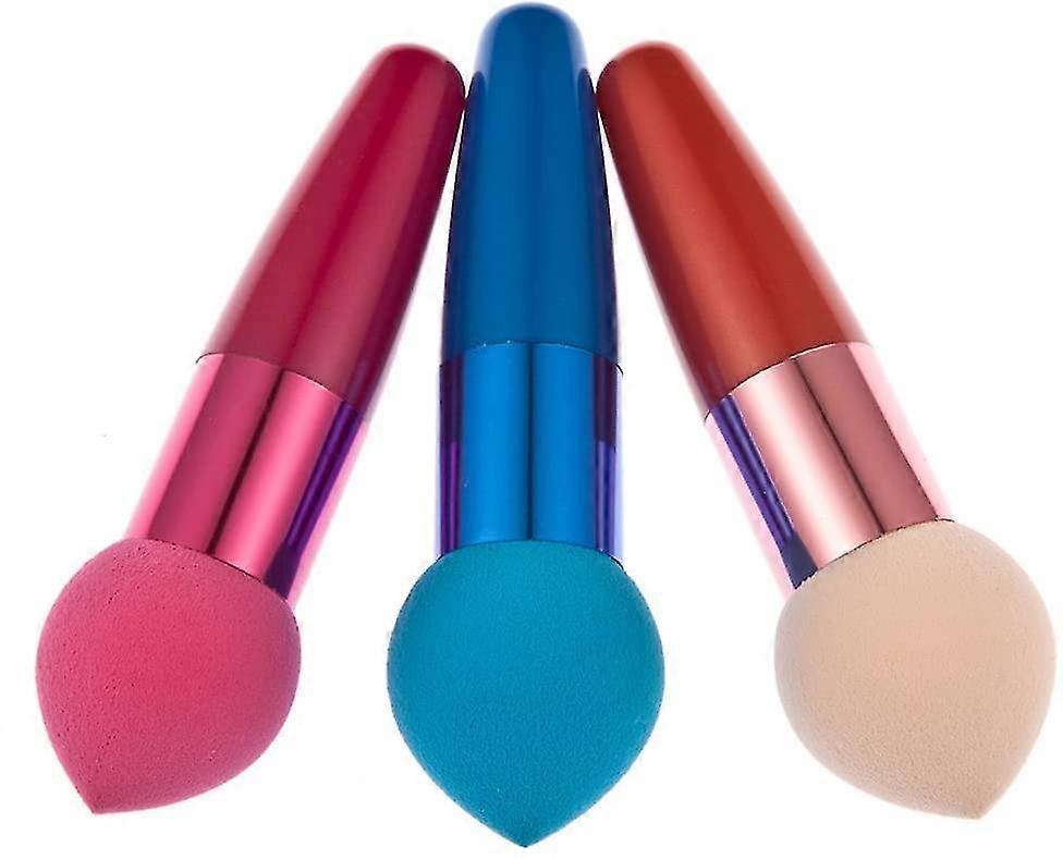 3 Pack Ladies Makeup Foundation Sponge Lollipop Brush Concealer Sponge Brush