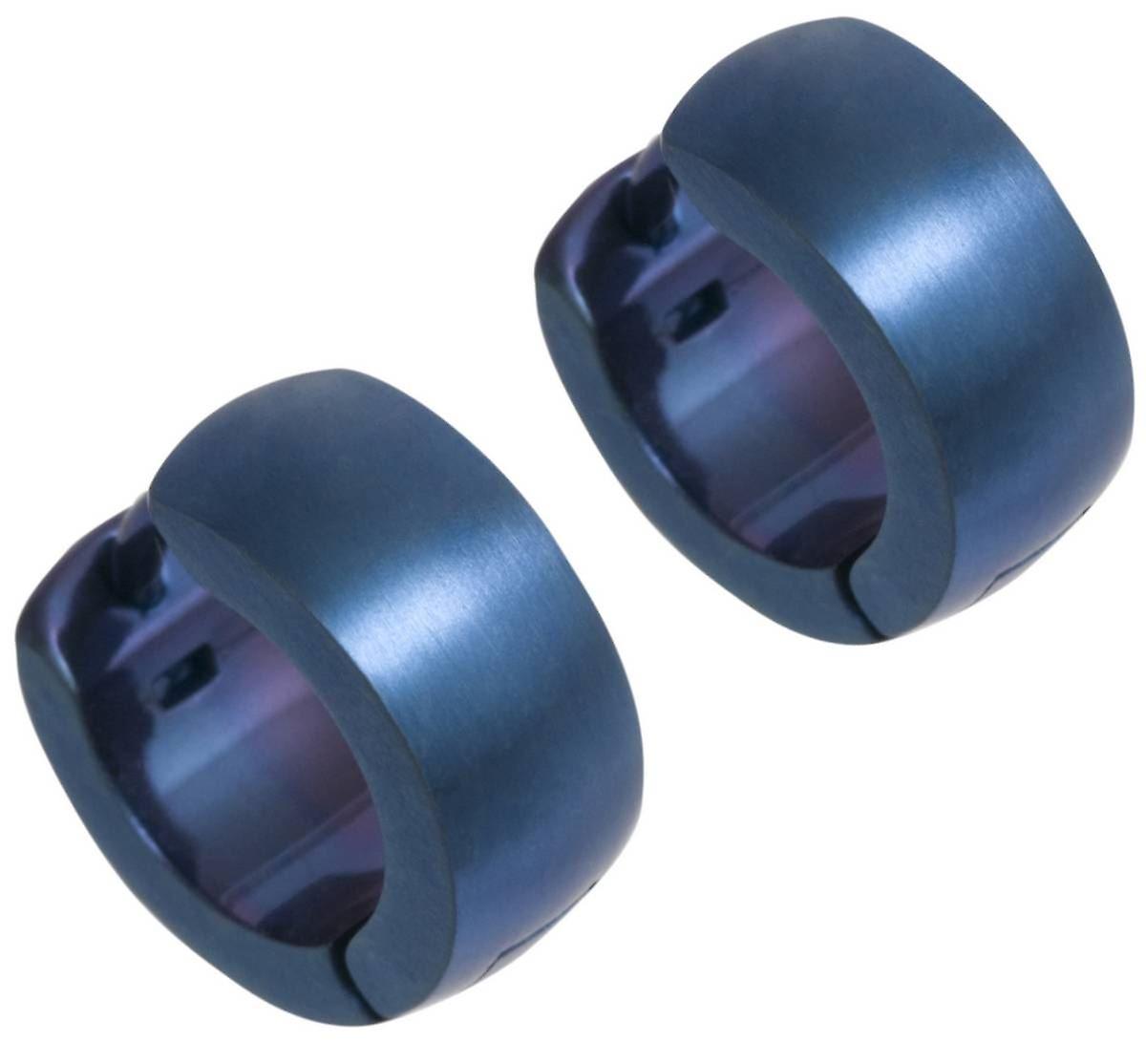 Ti2 Titanium Cuff Hoop Earrings - Navy