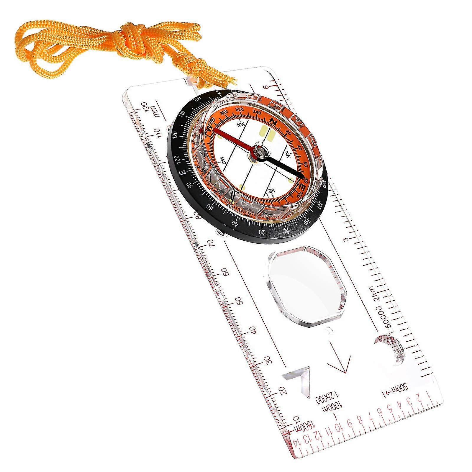 Outdoor Camping Directional Ski Race Hiking Specialty Compass Base Plate Ruler Map Scale Compass