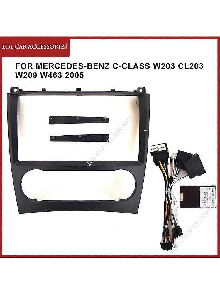 9 Inch Car Radio Fascia For MERCEDES-BENZ C-CLASS W203 CL203 W209 W463 2004-2007 Android MP5 Player Panel Frame 2din Head Stereo