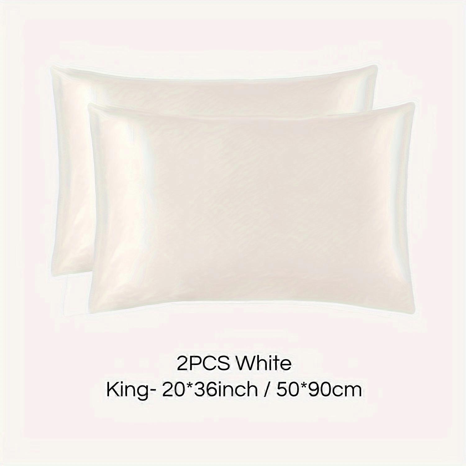 2pcs Luxurious 100% Mulberry Silk Pillowcase Set - Soft, Silky Smooth, Breathable, and Hypoallergenic Envelope Pillow Protector with Premium Quality W