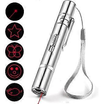 Katzenspielzeug Laserpointer Wiederaufladbares Katzenlaserspielzeug Interaktives Katzenspielzeug für Hauskatzen Kätzchen Hunde LED-Taschenlampe 7 einstellbare Muster Rotlicht Re
