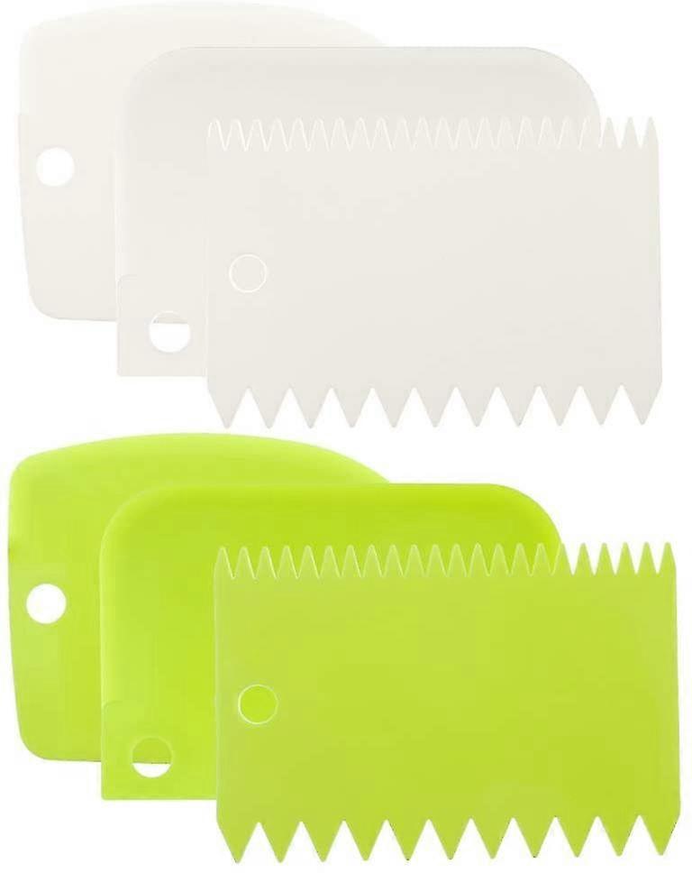 6 Piece Dough Spatula Set, Dough Scraper Professional Dough Card Set Plastic, Large Dough Divider For Scraping Out Dough Residue