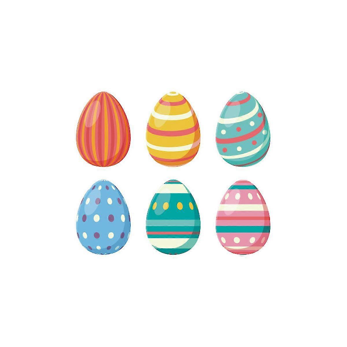 Easter Egg Wall Sticker Diy Funny Creative Beautiful Removable Pvc Decor Sticker For Home Easter Party-c
