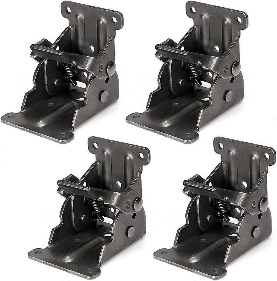 Foldable Bracket, Self-Lock Hinge Hardware with Screws Lock Extension Support for Table Leg,Pack of 4