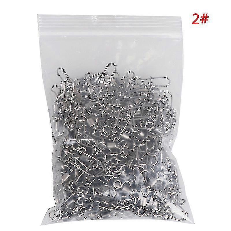 200pcs נירוסטה מתגלגל מסתובב נחמד לפתות הצמדה מחבר דיג מסתובב הצמדה Shytmv