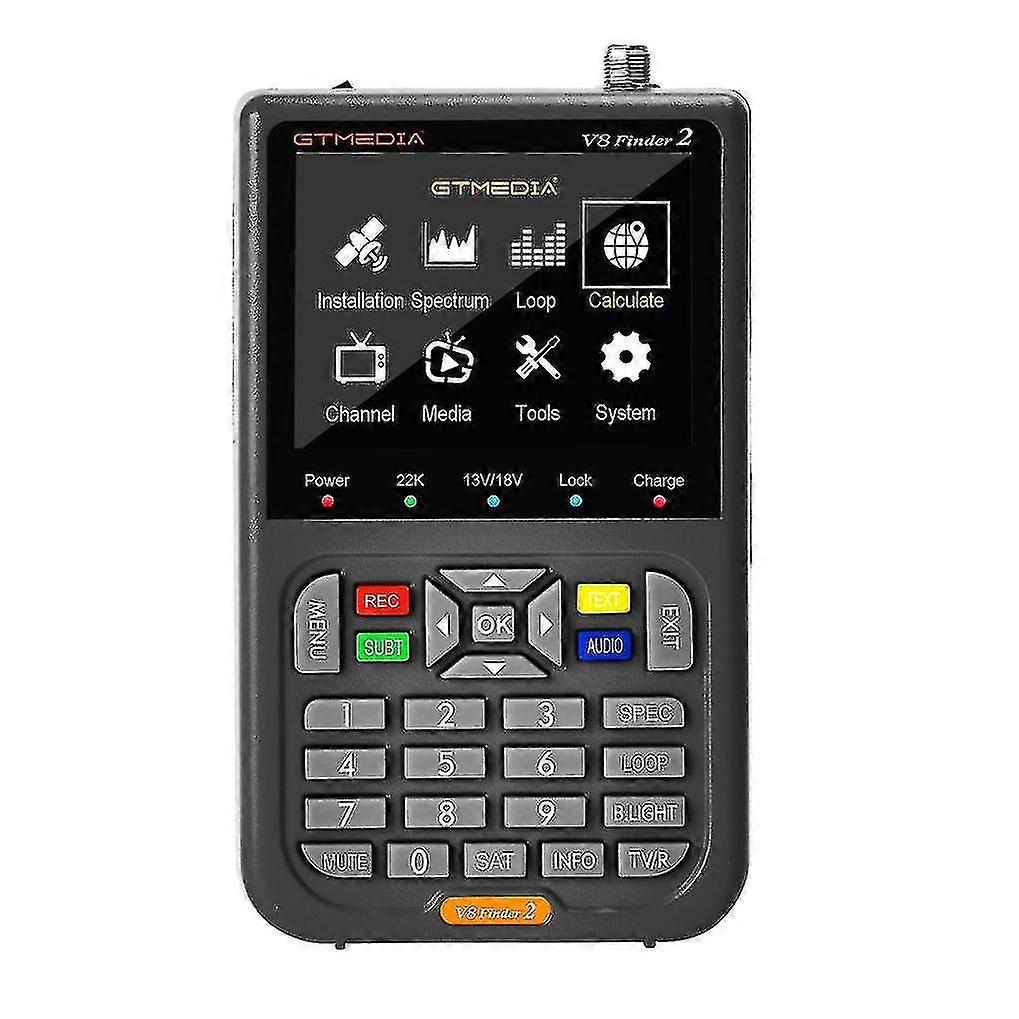 Gtmedia V8 Finder 2 Tv Signal Finder Meter Dvb-s/s2/s2x Signal Receiver 3.5-inch Lcd Dispaly H.264 Auto Calculate Angle 4000mah Battery