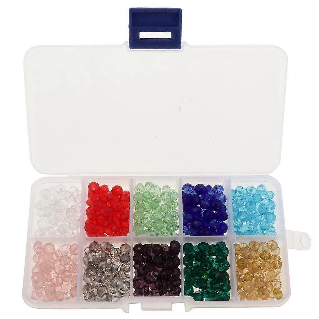 500pcs混合色6mmクリスタルガラスロンデルファセットルーズスペーサービーズ