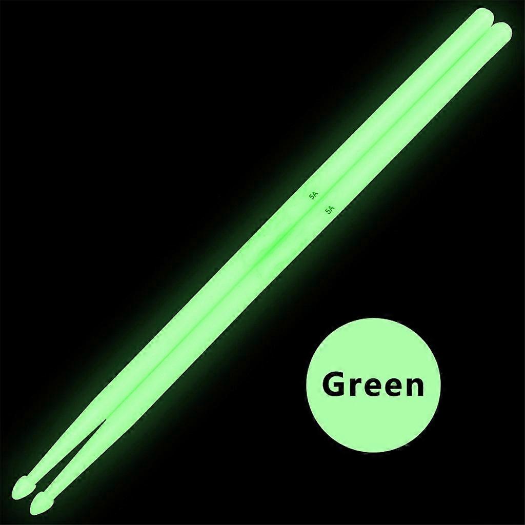 1 Pair with 5A Fluorescent Drum Sticks,luminous Drumstick Set Blue Green