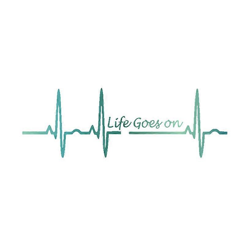 17.5CM*5.8CM Car Sticker 3D Heart Beat Trackpad Life Goes On Decals Stickers on Car Reflective Motorcycle Car Styling