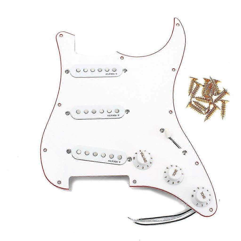 Set Of Prewired Alnico V Pickguard For Stratocaster Guitar With 11 Screws Musical Instruments Accessory