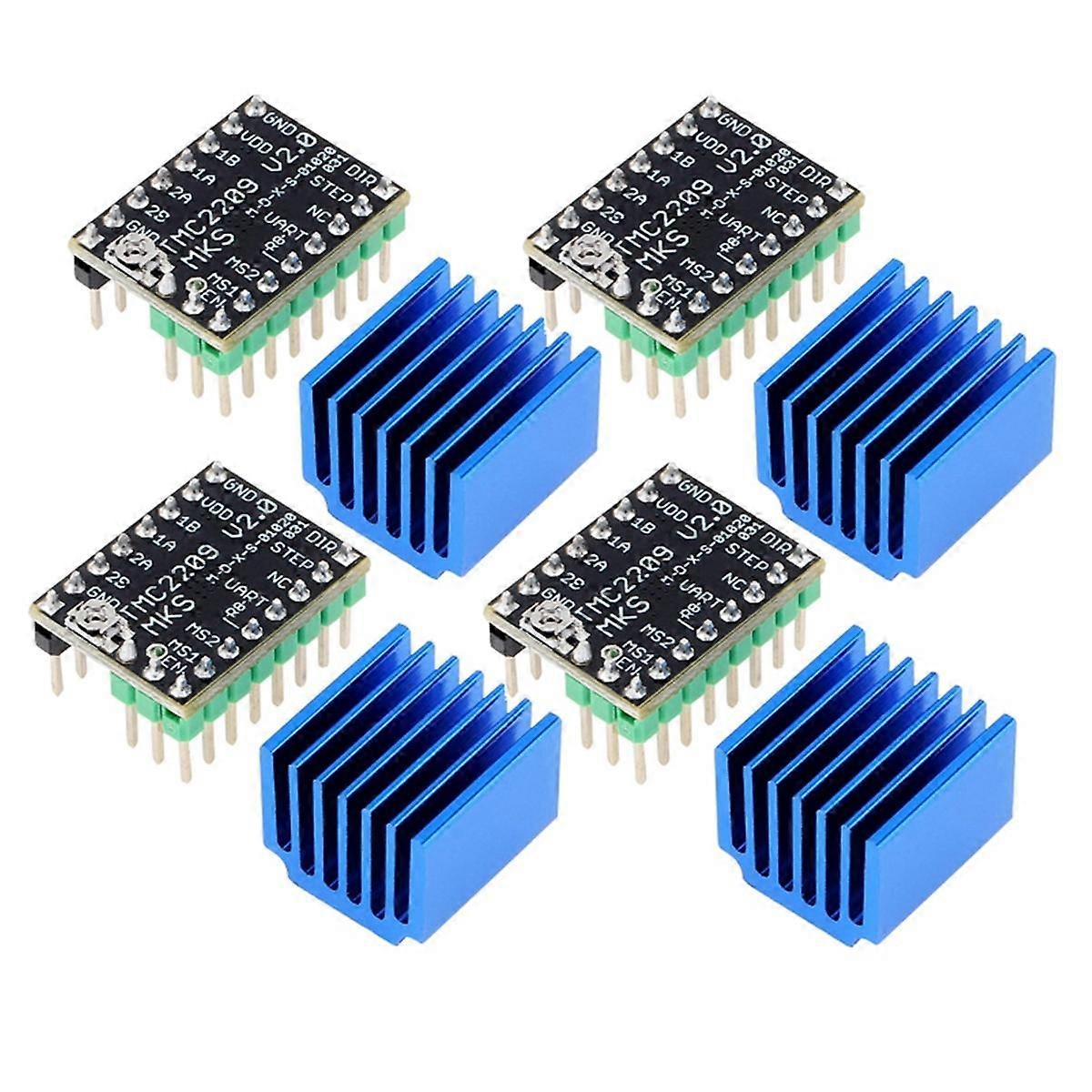 4Set TMC2209 V2.0 Stepper Motor Driver Fit for 3 V3 Control Board 3D Printer Parts Replace A4988 Support UART