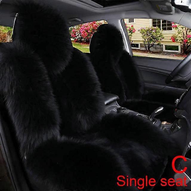 Universal Car Front Seat Covers Australian Wool Autumn Auto Seat Warm Cushion Fur Interior Winter Accessories M5E5