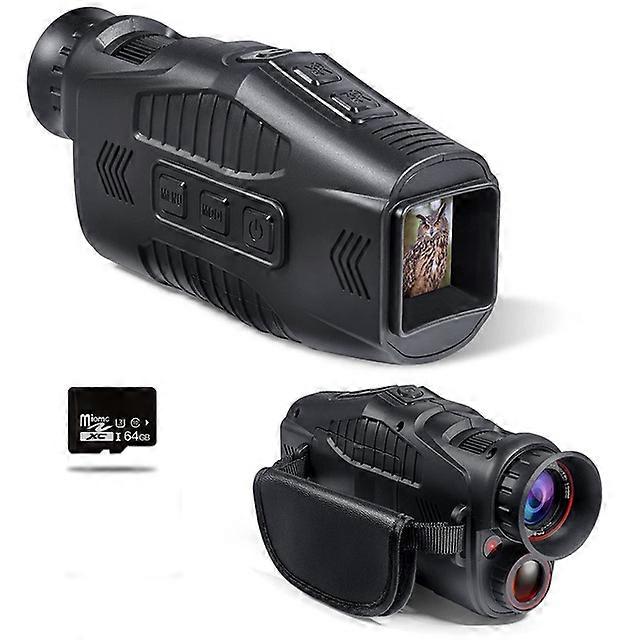 1080P HD Monocular Night Vision Device Rechargeable Infrared 5x Digital Zoom Goggles Hunting Camping Telescope Outdoor Recording