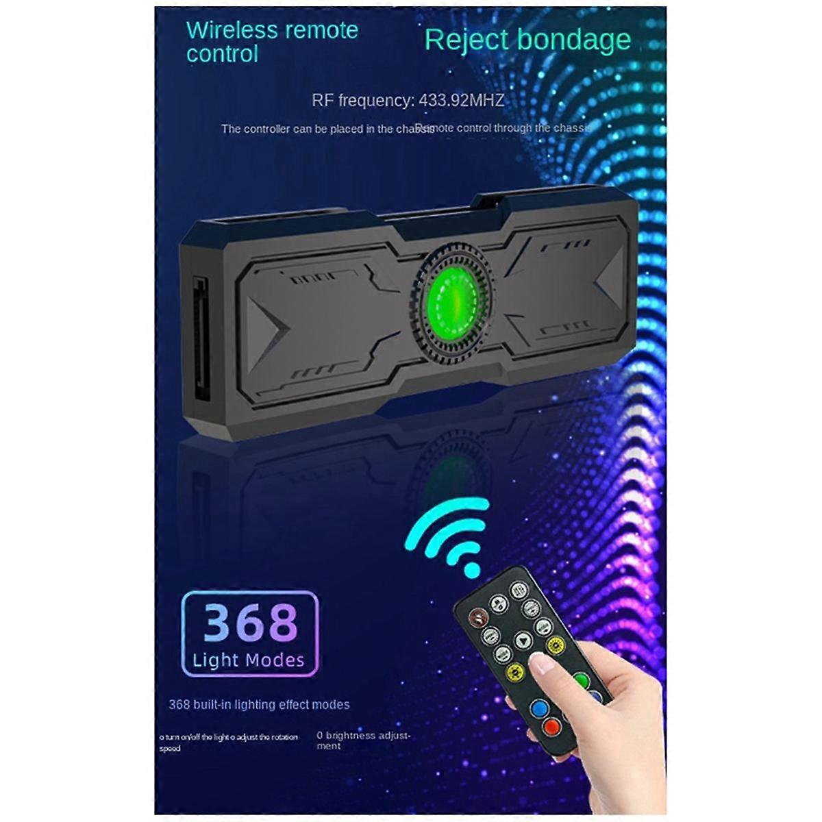 Ovládanie 3 v 1 9 PWM Ventilátor skrine ARGB 1 až 9 ARGB PWM rozbočovač 9X4Pin PWM a 9X5V 3pinové ARGB porty pre ventilátory PC skrine