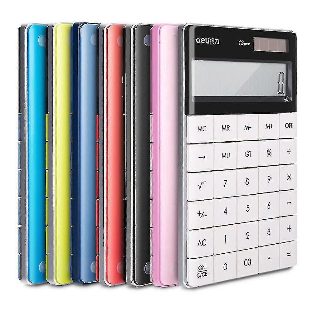 Colorful Calculator Double Power Desk Calculator 12 Digit Large Display Panel Button Calculator