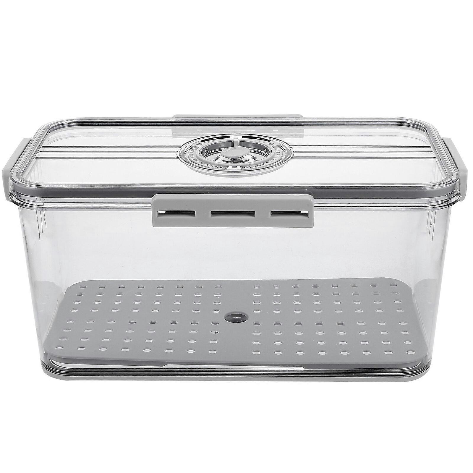 Time Recording Bread Storage Container with Lid Bread Box Airtight Bread Box for Kitchen Counter with Draining Plate