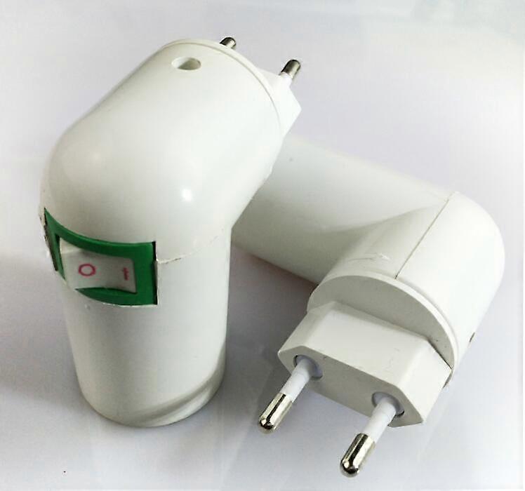 2Pcs E27 Socket with Wireless Switch, E27 LED Light Bulb Base, Quick Light Plastic Socket, for Garage Lamp