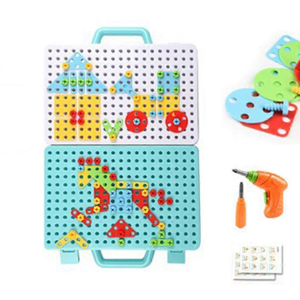 1Set Screwdriver Assembly Construction Blocks Toolbox Toy for Brain Development