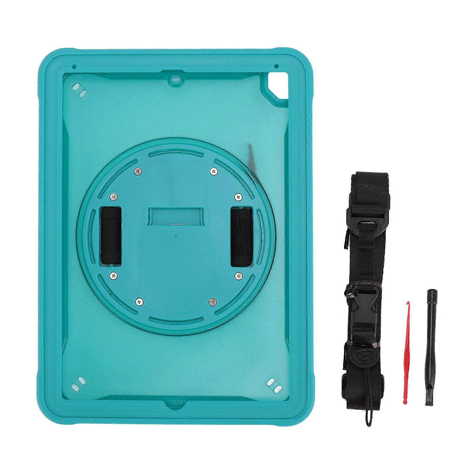 Tablet Case for IOS Tablet Air2 Pro 9.7 2017 2018 with Shoulder Strap Hand Strap 360 Degree Rotating Stand Light Blue
