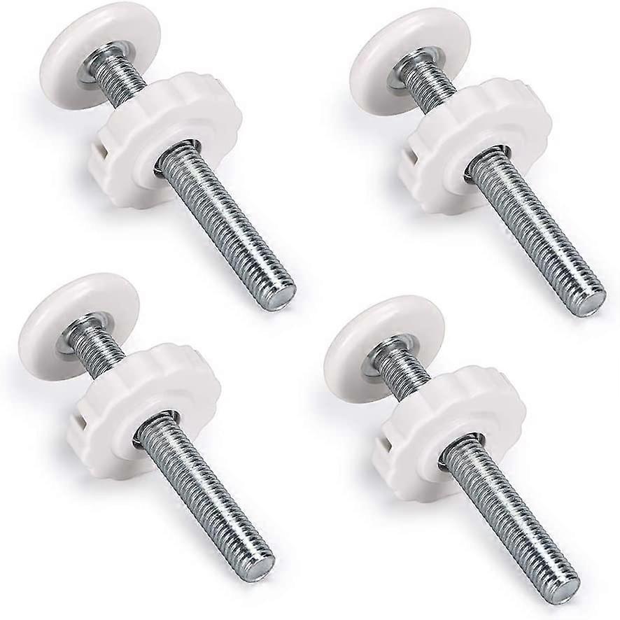 4 pcs Threaded Pin Push Rods for Stair Gate (white)