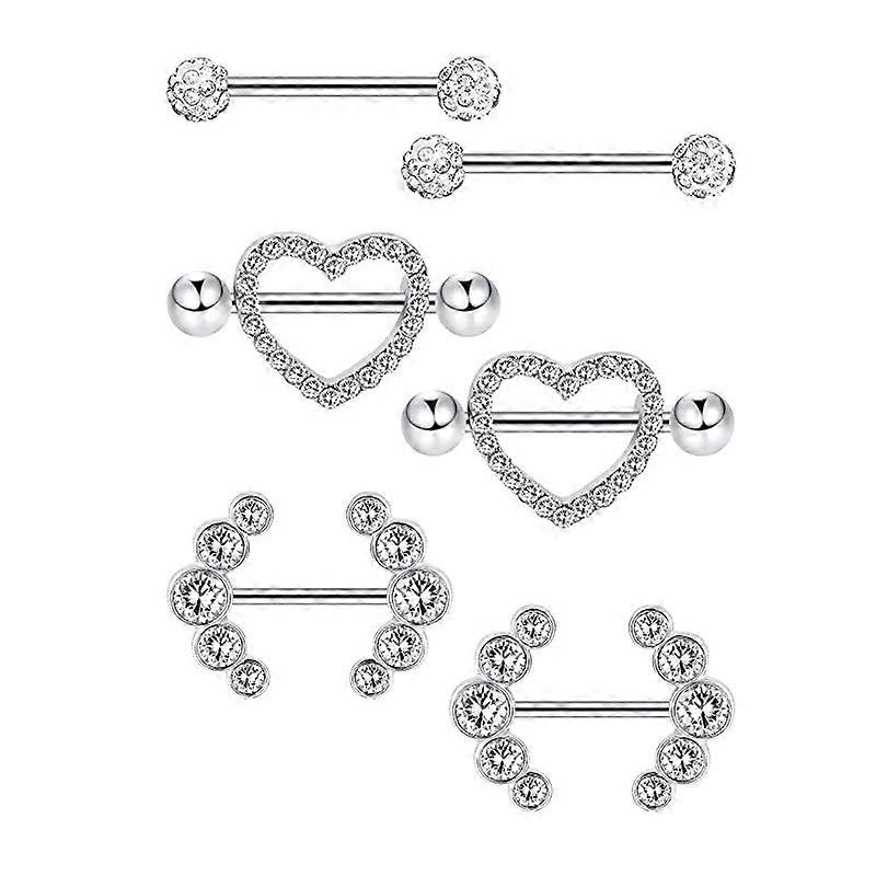 Chirurgiczne serce serce sutek piercing zestaw