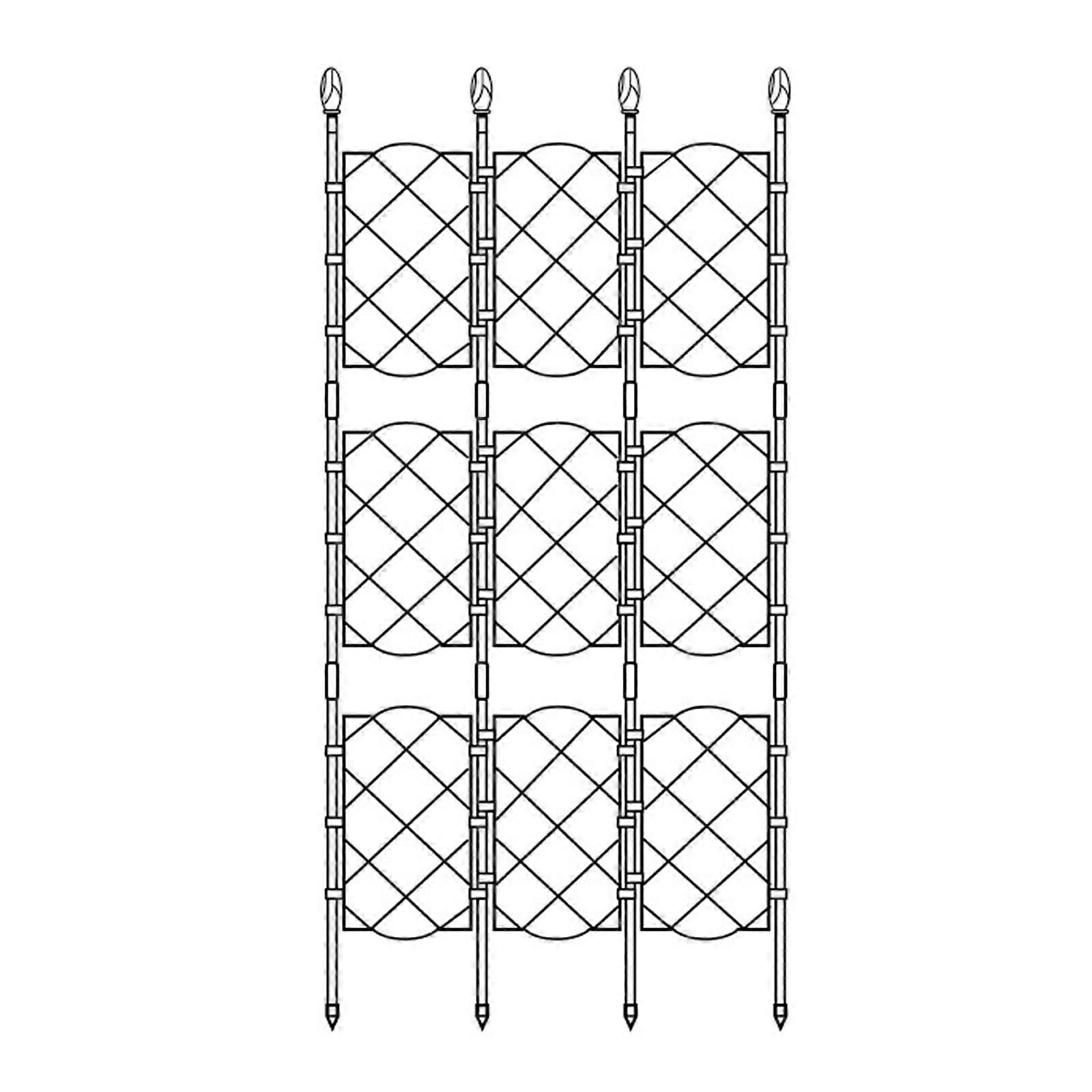 Garden Trellis for Climbing Plants Rustproof Iron Potted Vines Vegetables Vining