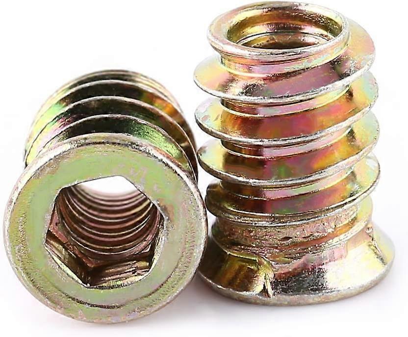 Pack of 20pcs M6 Zinc Alloy Threaded Hex Nut, Zinc Alloy Insert Nuts Assortment (M6*25mm)