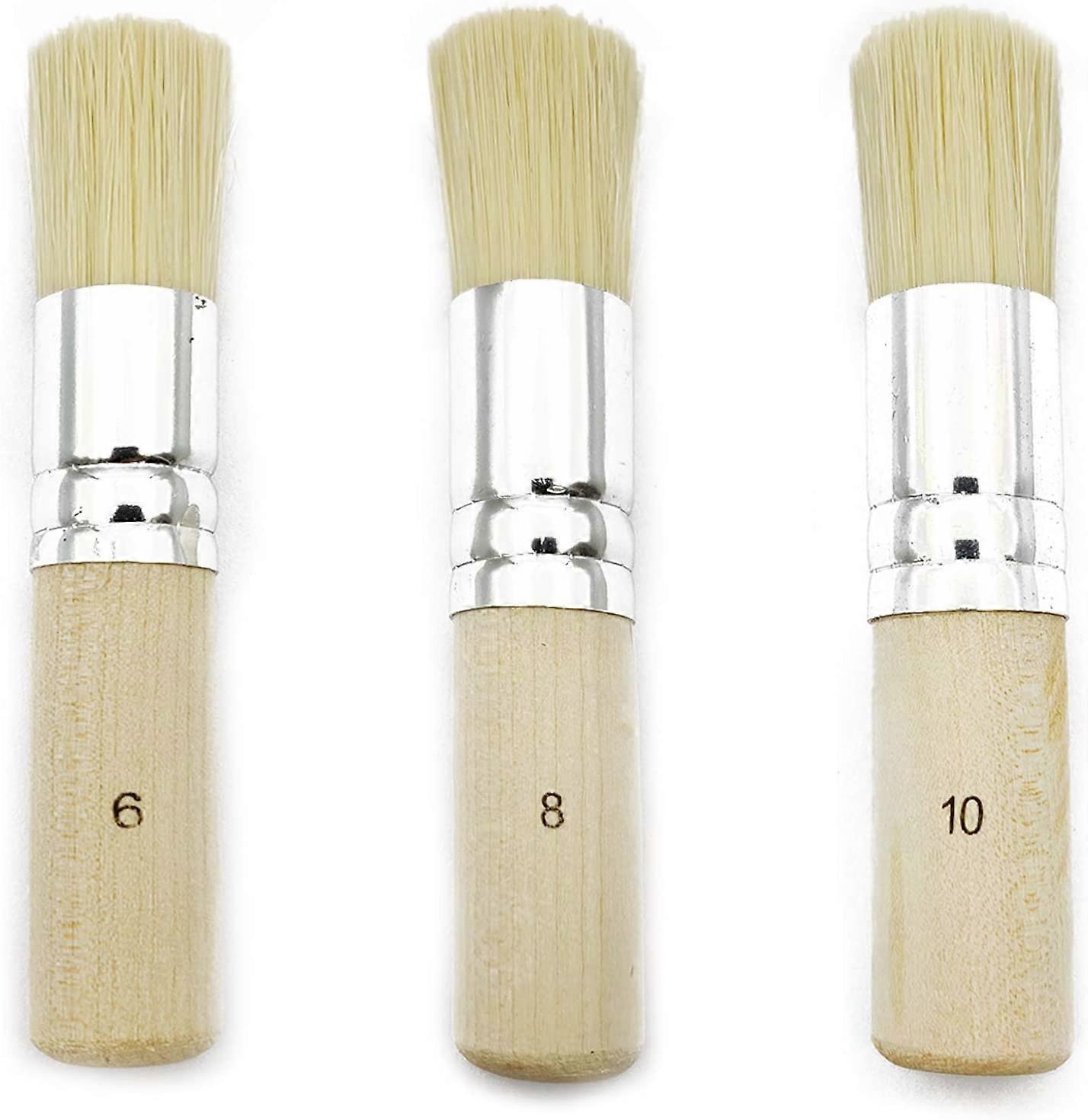 3 piezas cepillo de madera cepillo de cerdas Stencil Cepillo (13/17/20mm)