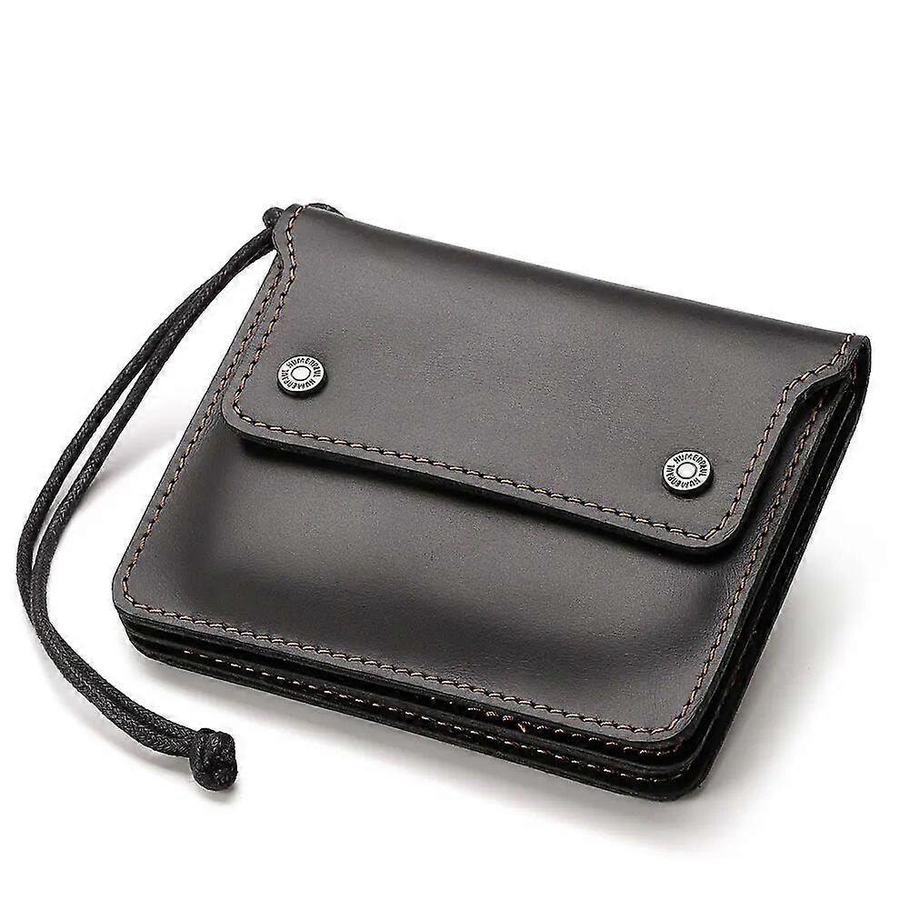 New Arrival Slim Wallet Vintage Men Genuine Leather Small Coin Pouch RFID Top Layer Cowhide Card Holder Mini Clutch Money Bag