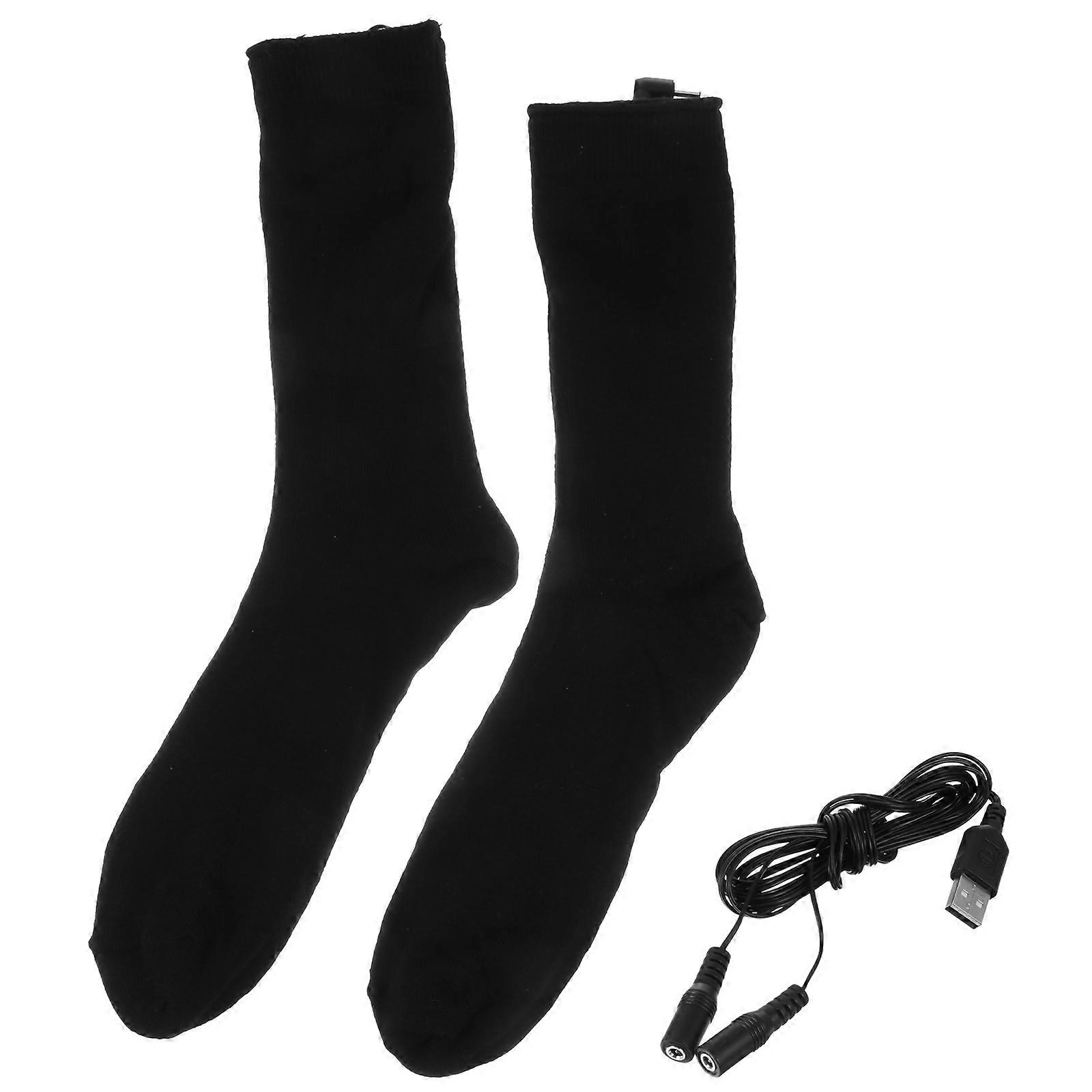 1 Pair Intelligent Heated Stocking Practical Cotton Heating Sock (No Battery)