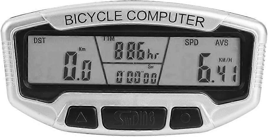 1 stk sykkelkilometerteller, vanntett kablet sykkelstoppeklokke LCD-skjerm (D-583-A)