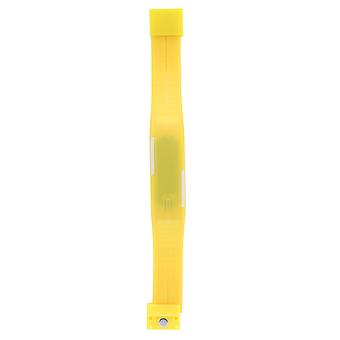 Children LED Electronic Digital Wrist Watch Plastic Band Rectangle Wristwatch (Yellow)