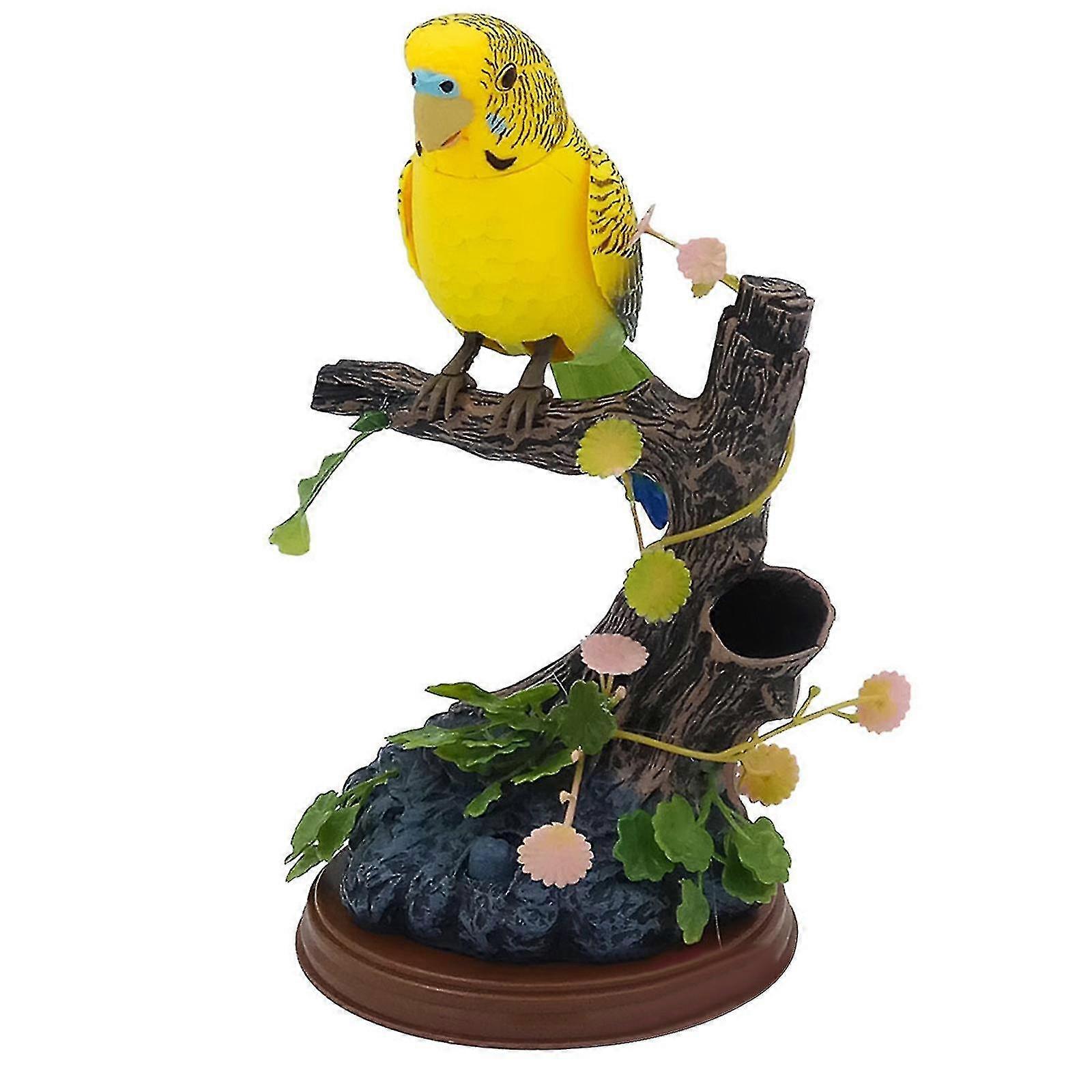 Chirping Pássaro Dançante Com Ativação do Sensor de Movimento Cantando Chirping Pássaros Toy Garden Ornamentos Crianças Presente de Aniversário