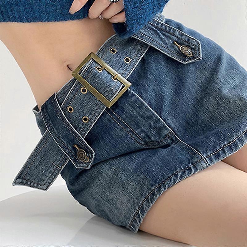 Jupe Jeans Longue Femme - Taille Élastique, Style Y2K