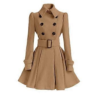 S-XXL New Fashion Classic Winter Thick Coat Europe Belt Buckle Trench Coats  Double Breasted Outerwear Casual Ladies Dress Coats | Fruugo NO