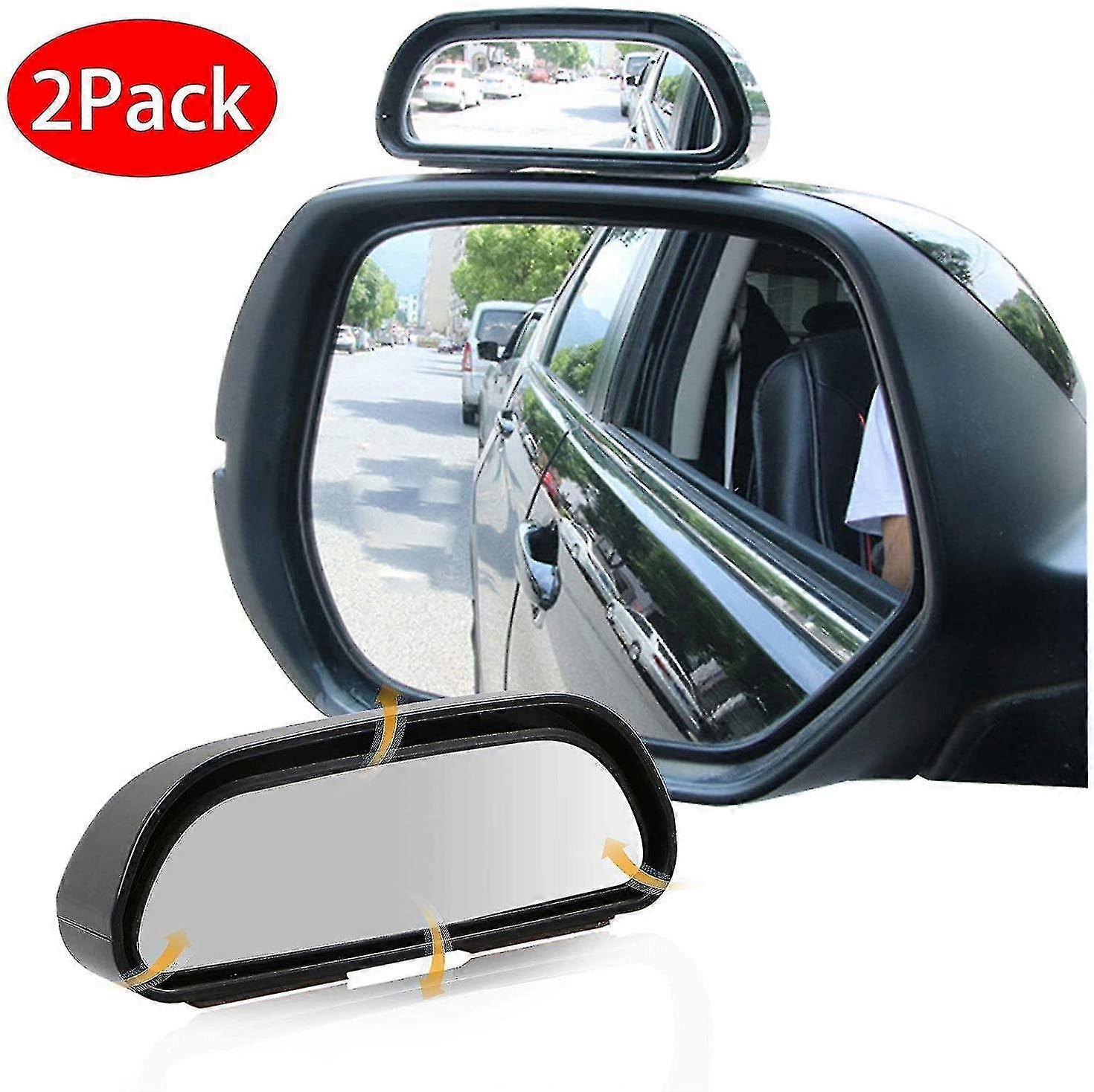 2 stuks auto dodehoekspiegel, waterdichte hd dodehoekspiegel, premium verstelbare 360 groothoek zijspiegel
