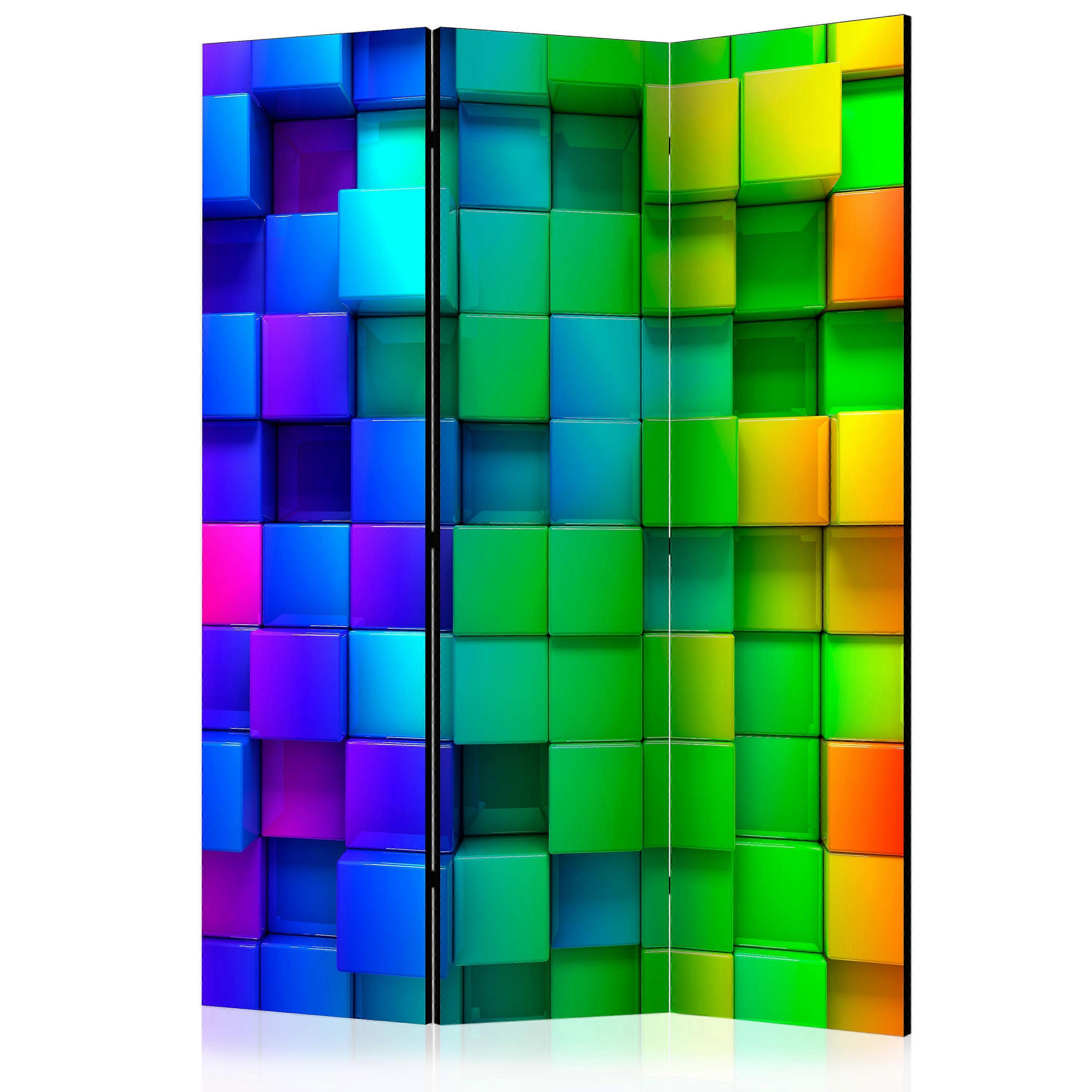 Room Divider - Colourful Cubes
