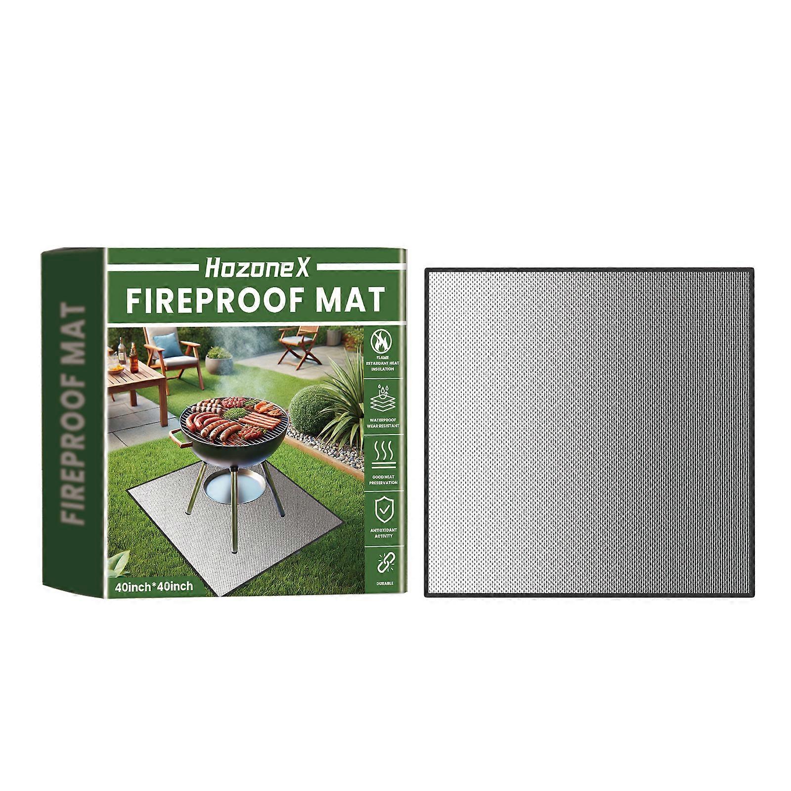 Fireproof Waterproof Outdoor BBQ Mat - 40" Thermal Insulation & Safety Protector