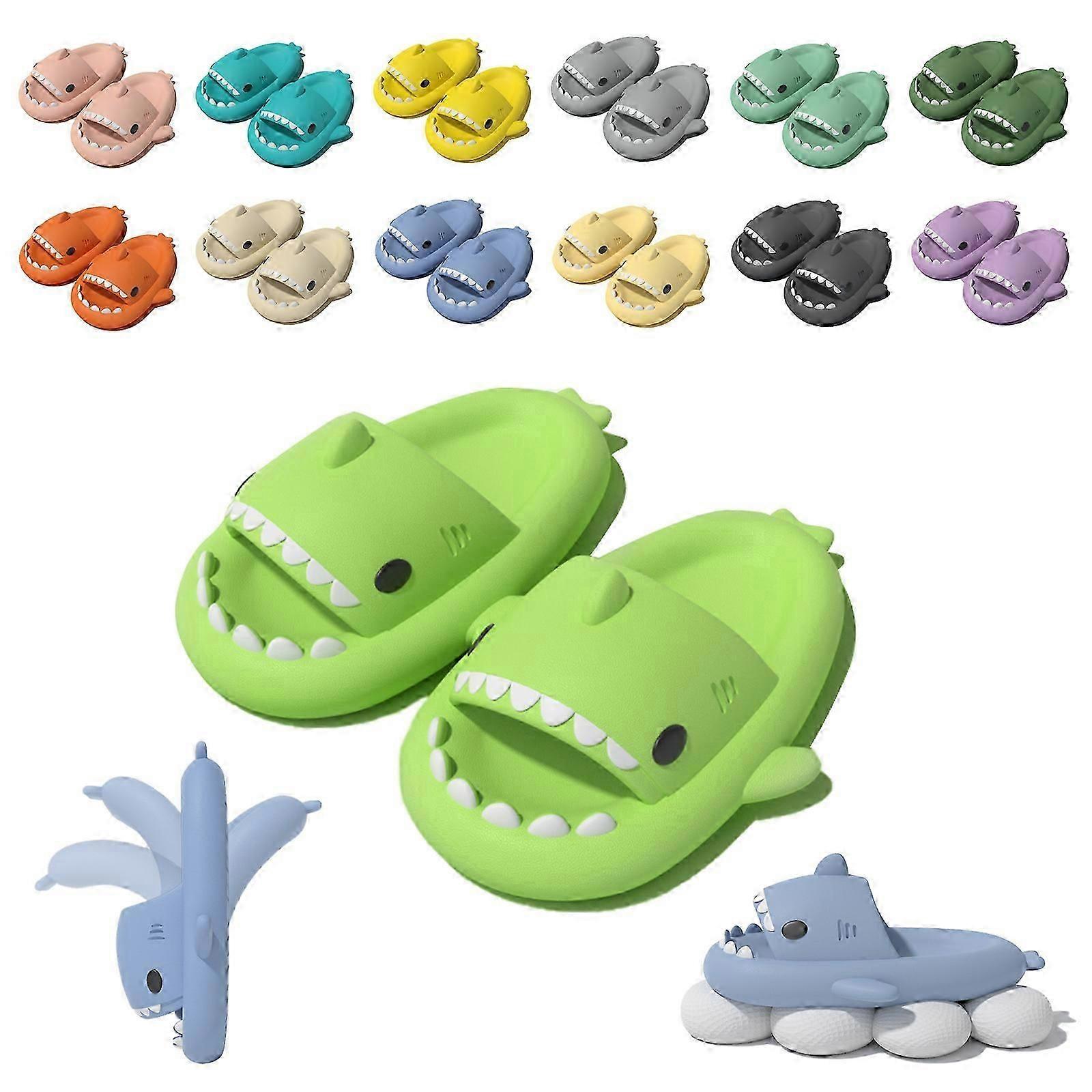 Shark Cloud-tøfler, søte Shark-sandaler for kvinner og menn, sommertøfler til gutter og jenter, spa-plattformsko