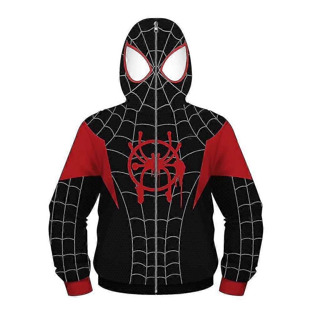 Kids Boy Spider-man Hoodies Hooded Zip Coat Sweatshirt Jacket Top Outwear Fans Gifts