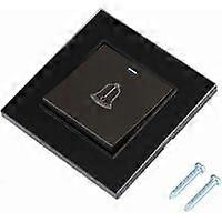 Gray Crystal Panel Wall Power Socket, AC 220V-250V