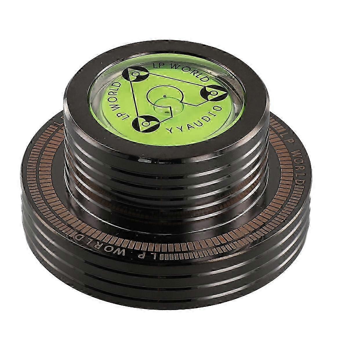 50hz Lp Vinyl Record Player Turntable Stabilizer Level Weight Clamp With Level Speed Measurement For Music Player Black